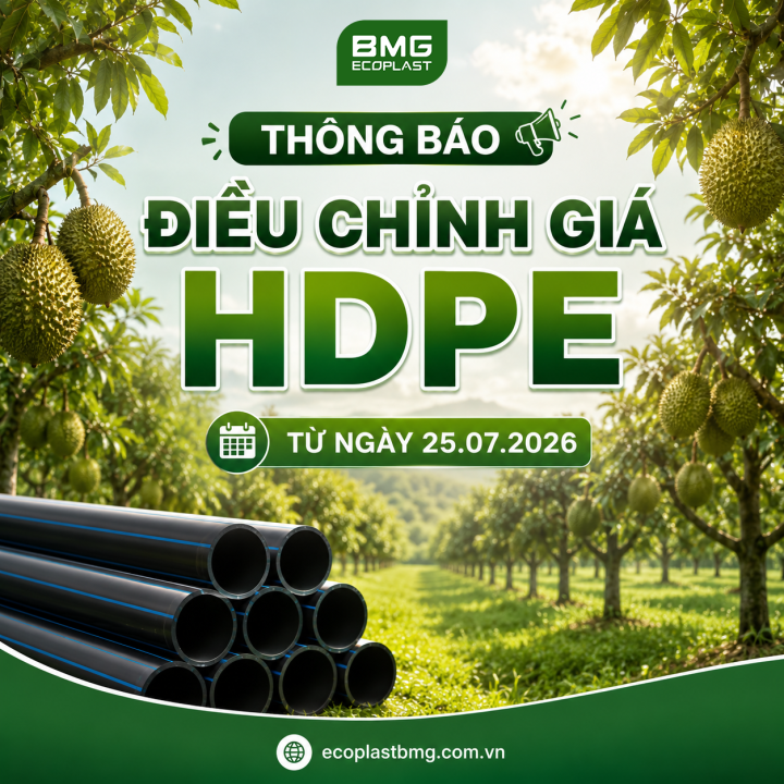 THÔNG BÁO: Điều chỉnh giá sản phẩm HDPE Ecoplast từ 25.07.2026